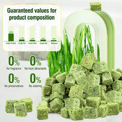 Hkpetie cat grass teething stick small piece demonstrates convenient bite-sized snack.
