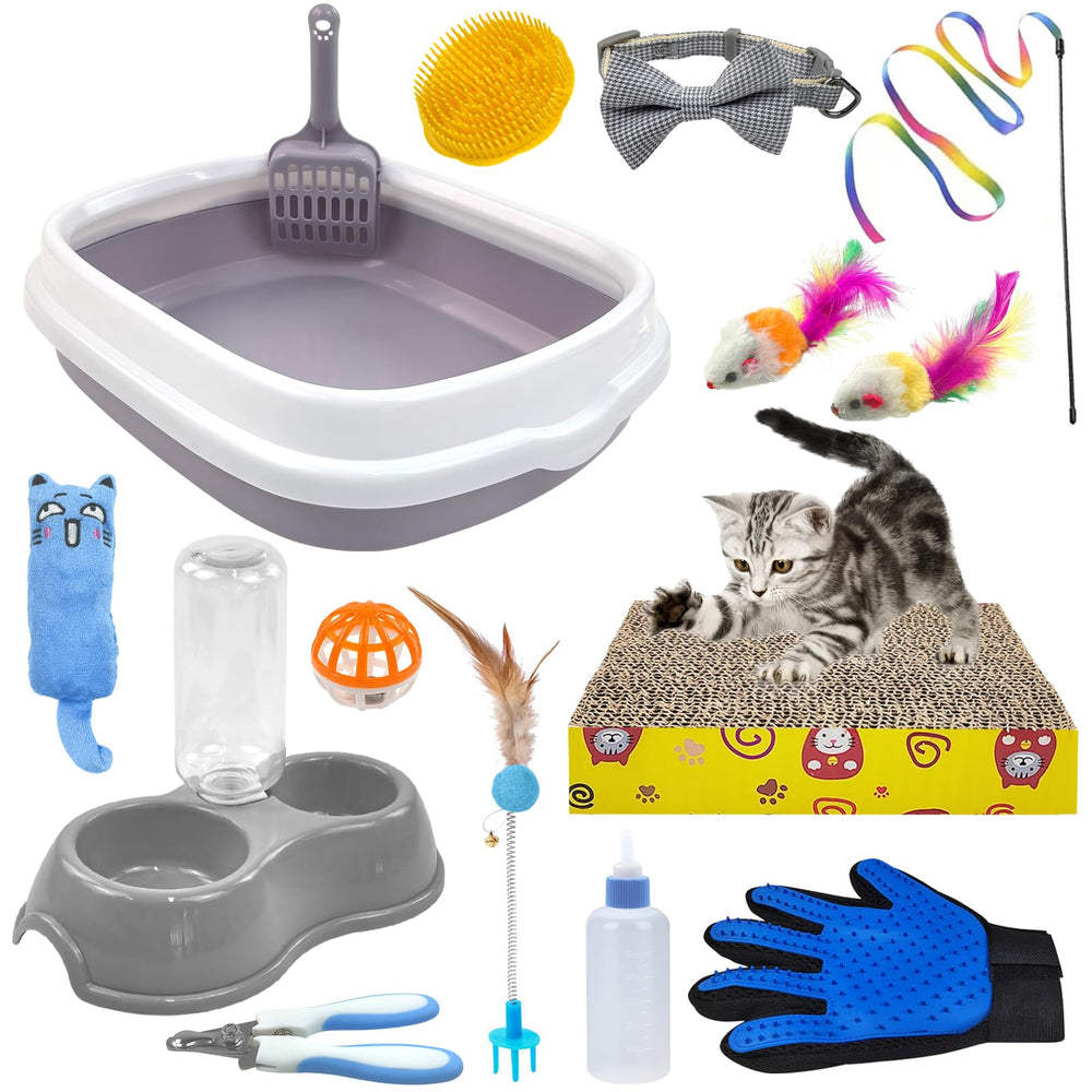Hlimior kitten starter kit litter box shows a roomy interior for easy kitten access and mess control