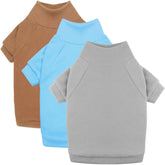 HLJ 3-pack dog sweater in gray blue coffee ready for daily wear.