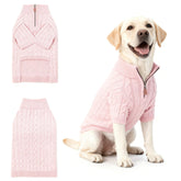 Hó Pêng-iú small dog sweater pink front view keeps your pup warm during walks