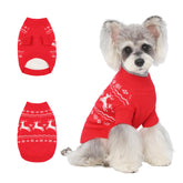 Hó Pêng-iú Christmas dog sweater with red pattern for cozy winter wear
