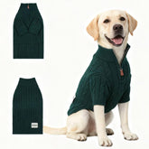 Hó Pêng-iú dog sweater with zipper – zipper-front-view for easy dressing
