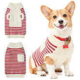 Hó Pêng-iú red and white striped sweater provides cozy warmth on chilly walks.