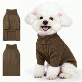 Hó Pêng-iú small dog thermal pullover front view shows warm, cozy fit