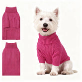 Hó Pêng-iú small dog thermal pullover hot pink knit for cozy winter warmth