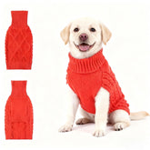 ho-pengiu dog sweater red front view offers cozy warmth for daily walks