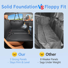 HOB4U back seat extender non-slip backing—keeps cover securely in place.