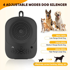 Hobychild four-modes bark-control dial image highlights customizable training options.