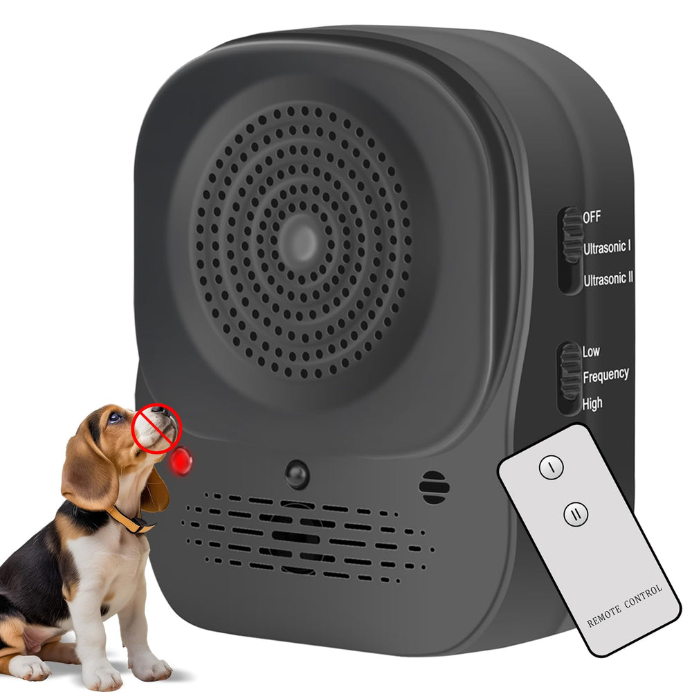 Hobychild rechargeable anti-barking device with remote control for easy training at home.