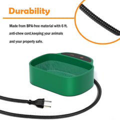 hodzumrac heated water bowl anti-chew cord 6ft safer setup around curious pets