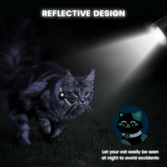 Hoeraonr AirTag cat collar designed for small cats with secure elastic AirTag case.
