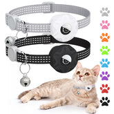 Hoeraonr Apple AirTag Cat Collar showing AirTag integration for Find My