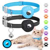 Hoeraonr collar gat AirTag con funda elástica segura para localizar al gato