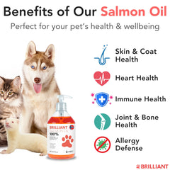 Hofseth BioCare salmon oil for dogs pour shows easy daily dosing.