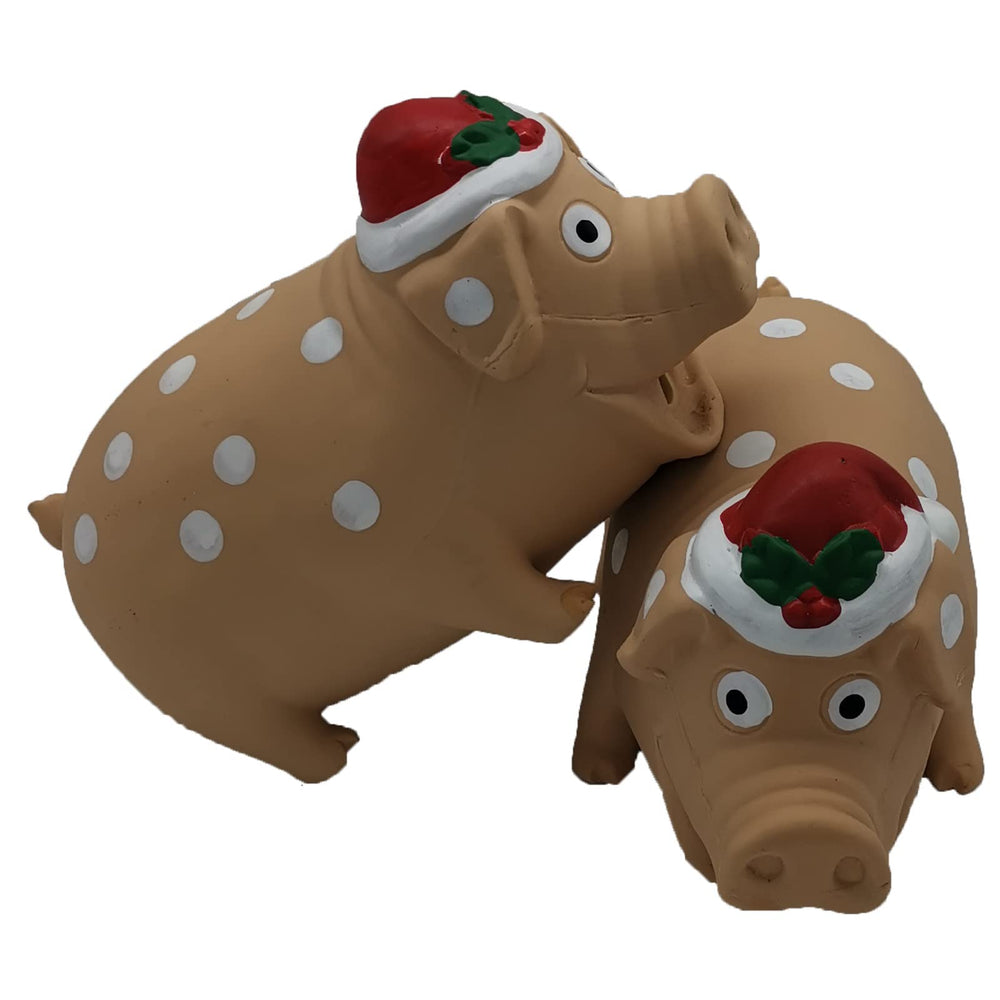 Hoiasem Christmas pig dog toy squeaky action for interactive play sessions