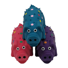 Hoiasem goblet pig toy close-up with hand-painted eyes boosting curiosity during indoor fetch