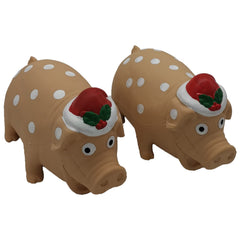 Hoiasem two-pack dog toys Santa-themed for holiday fun and companionship