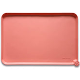 Hoki Found burnt coral mat closeup texture highlights non-slip silicone grip.