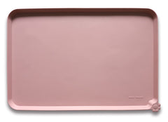 Hoki Found large non-slip feeding mat, front view, protects floors from spills.
