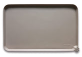Hoki Found waterproof pet feeding mat with high lip protects floors during meals.