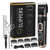 Holdog dog clippers with detachable titanium-ceramic blade for smooth coats