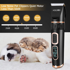 Holdog cordless clipper powered by 2200mAh battery for hours of use