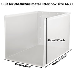 Holintan Litter Box Shield seamless bottom design prevents leaks and floor mess.