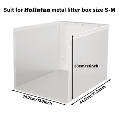 Holintan Litter Box Shield side view highlights tall containment sides