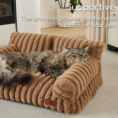Hollypet soft brown sofa bed blends with home decor in living rooms