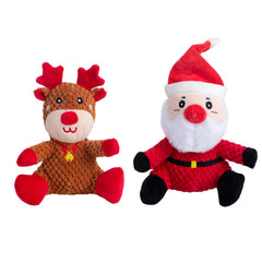 Hollypet Christmas Elk dog toy highlights durable plush for long-lasting indoor play.