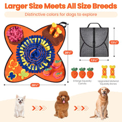 HOMAGICO Snuffle Mat 32x20 top-down foraging emphasizes scent-based play and mental exercise.
