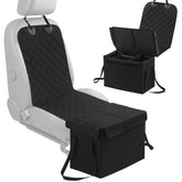 HOMBYS back seat extender with dog on seat keeps pet secure during trips