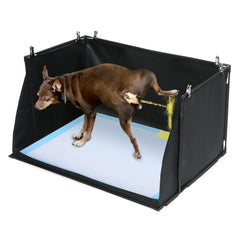 HOMBYS dog-pee-pad-holder assembly shows easy setup for indoor potty training.