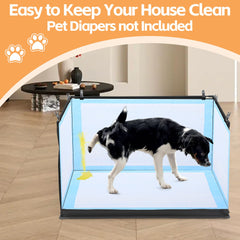 HOMBYS dog-pee-pad-holder no-spill-walls highlights wall protection during use.