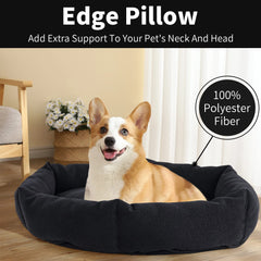HOMBYS indestructible bed donut shape emphasizes curling and warmth.