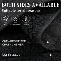 HOMBYS indestructible chew-proof dog blanket waterproof interior blocks spills while preserving softness.