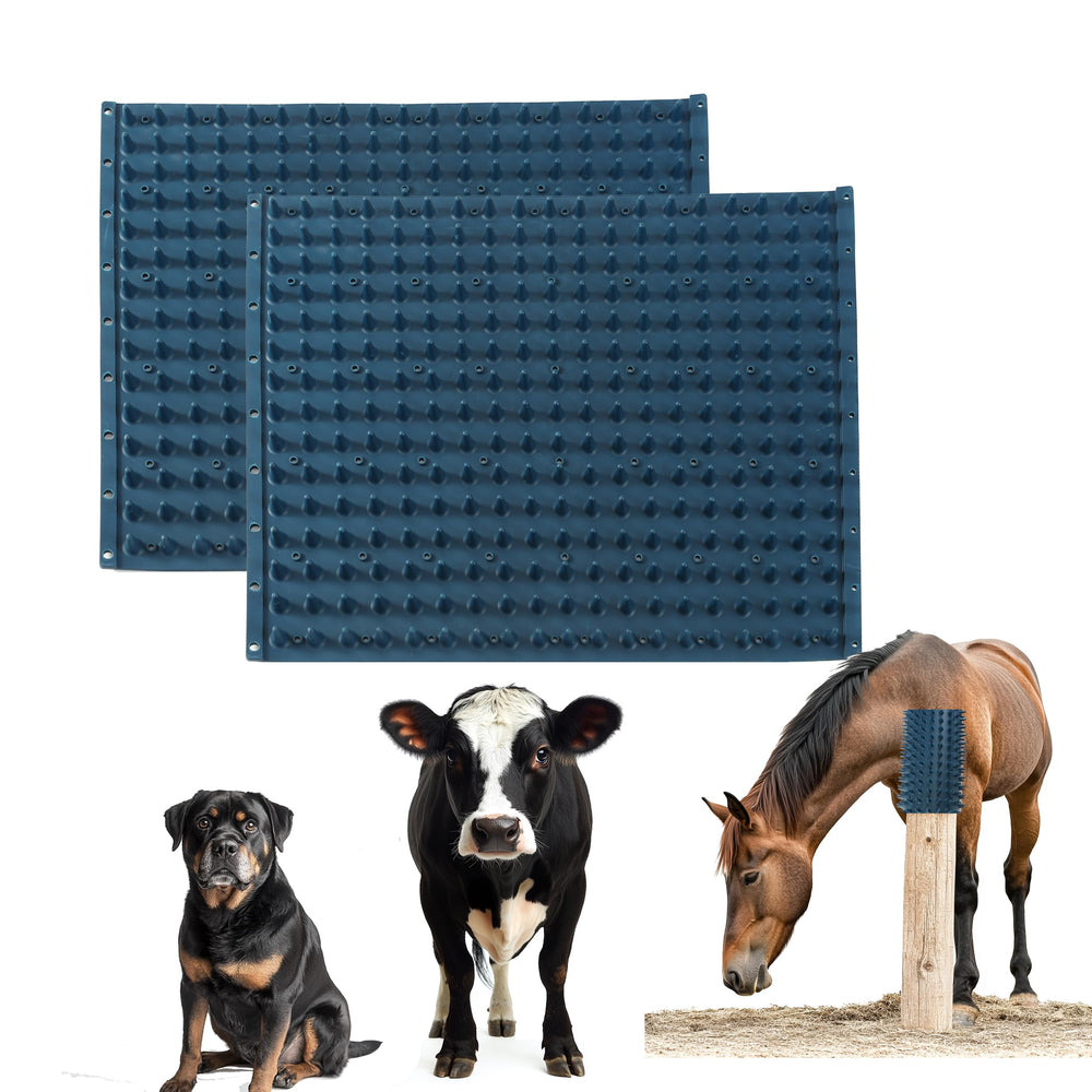 homcare horse scratching post pad 2-pack wall-mount setup for easy grooming
