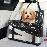 Homcolorful dog car seat front view for secure travel with small dogs