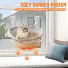Homegroove Cat Window Bed with reversible fabric for seasons.
