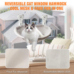 Homegroove Cat Window Perch with suction cups for secure mounting.