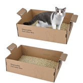 Homegroove disposable litter box folded-compact shows portable, space-saving design for travel or storage.