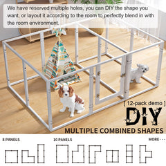 Homelio clear pet playpen visibility shows pet while keeping them safe.