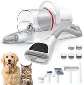 HomeRunPet ultra quiet vacuum in use on dog bed for fur pickup