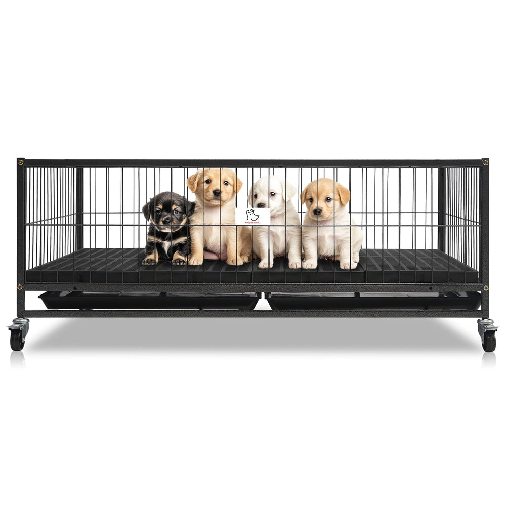 Homey Pet 43 Inch Whelping Box assembly demonstrates a secure space for mom.