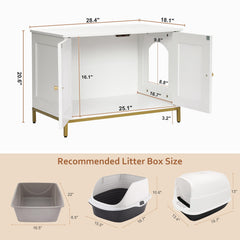 Homhedy cat litter box enclosure interior view highlights hidden, tidy space.