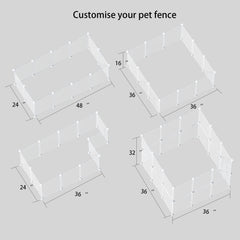 HOMICKER adjustable-height panels demonstrate customizable enclosure for jumping-prone pets.