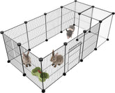 HOMIDEC pet playpen assembly panel front view for quick, tool-free setup.