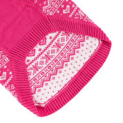 Homimp dog sweater Argyle cream on-dog pairs with calm winter style