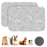 Homimp guinea pig cage liners pack-shot highlighting two washable mats for dry floors