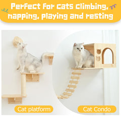 Homman elevated platforms provide secure perches for lounging and curiosity.